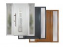 Standard Kunststoff-Haustür mit zwei Seitenteilen | 12 Türdesigns Bild 1