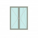 Zweiflügelige Balkontür mit festem Pfosten Dreh + Dreh/Kipp - IDEAL 5000 Bild 1