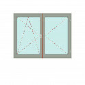 Zweiflügeliges Fenster mit Stulp Dreh/Kipp + Dreh - IDEAL 8000 Bild 1