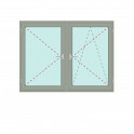 Zweiflügeliges Fenster mit festem Pfosten Dreh + Dreh/Kipp - bluEvolution 92 Bild 1