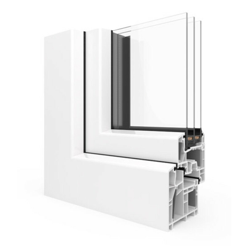 Zweiflügeliges Fenster mit festem Pfosten Dreh/Kipp + Dreh - Energeto 8000 Bild 3