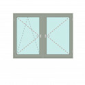 Zweiflügeliges Fenster mit festem Pfosten Dreh/Kipp + Dreh - S 8000 Bild 1