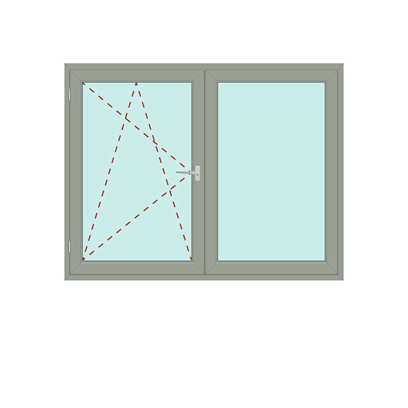 Zweiteiliges Fenster Dreh/Kipp + Fix im Flügel - IDEAL 4000 Bild 1