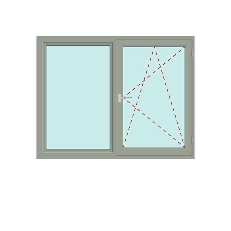 Zweiteiliges Fenster Fix im Rahmen + Dreh/Kipp - S 8000 Bild 1
